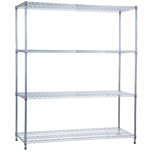R&B Wire Shelving Unit 24 x 60 x 72 Wire Shelves (Without Casters)